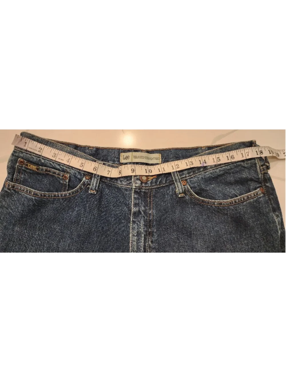 Lee Men's Relaxed Straight Leg Jeans Blue Denim 100% Cotton 36x30 Classic Fit